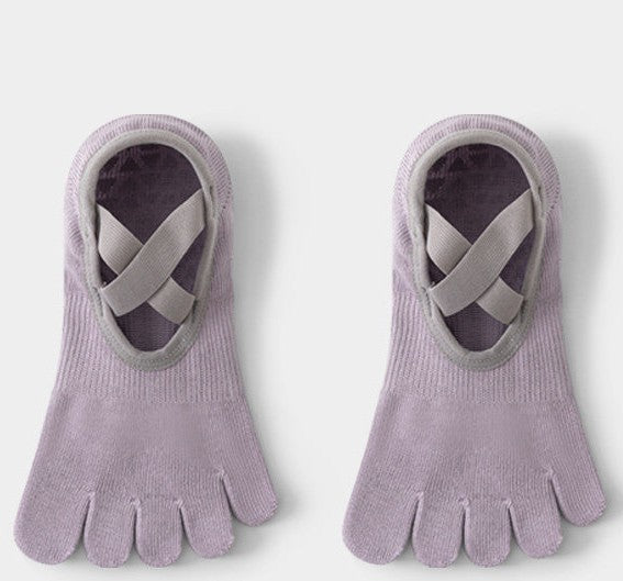 CT 4-Pack Breathable Strappy Yoga & Pilates Toe Socks