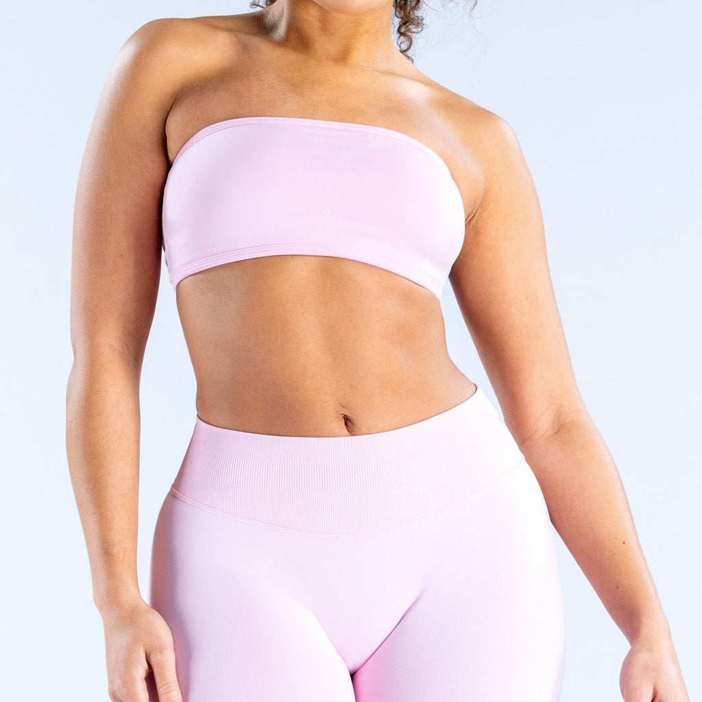 CT Women's High-Stretch Matte Nylon Sports Bra, Double-Strap Bandeau