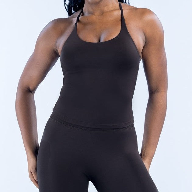 CT Seamless Strappy Longline Tank with Built-in Bra