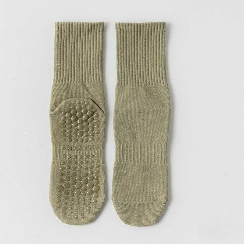 CT 4-Pack Cotton Crew Grip Socks for Yoga, Barre & Pilates