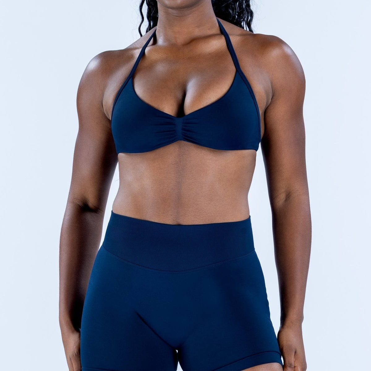 CT Seamless Ruched Halter Sports Bra