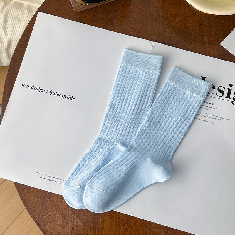 CT 4-Pack Women's Lightweight Ribbed Slouch Socks, Anti-Pilling Cotton Crew Socks