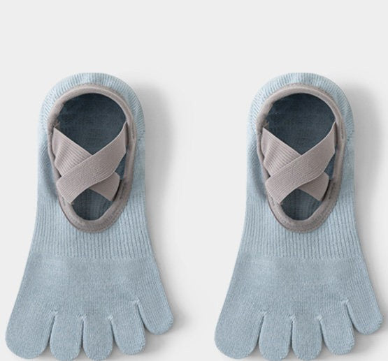 CT 4-Pack Breathable Strappy Yoga & Pilates Toe Socks