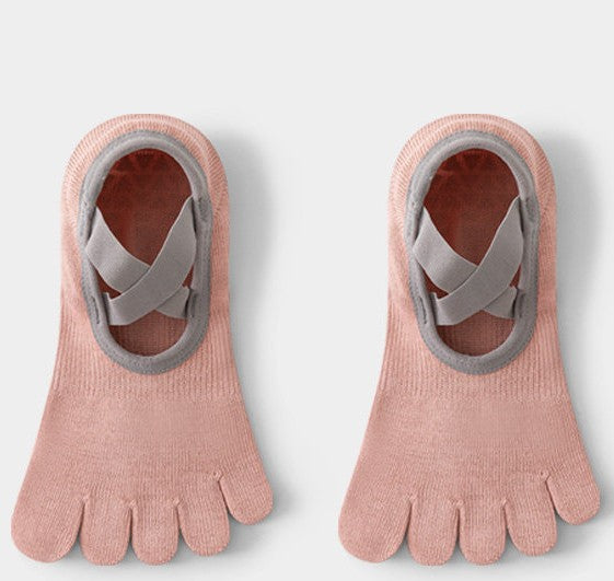CT 4-Pack Breathable Strappy Yoga & Pilates Toe Socks