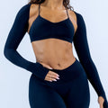 CT Super Cropped Activewear Shrug with Thumbholes, Seamless Gym Top