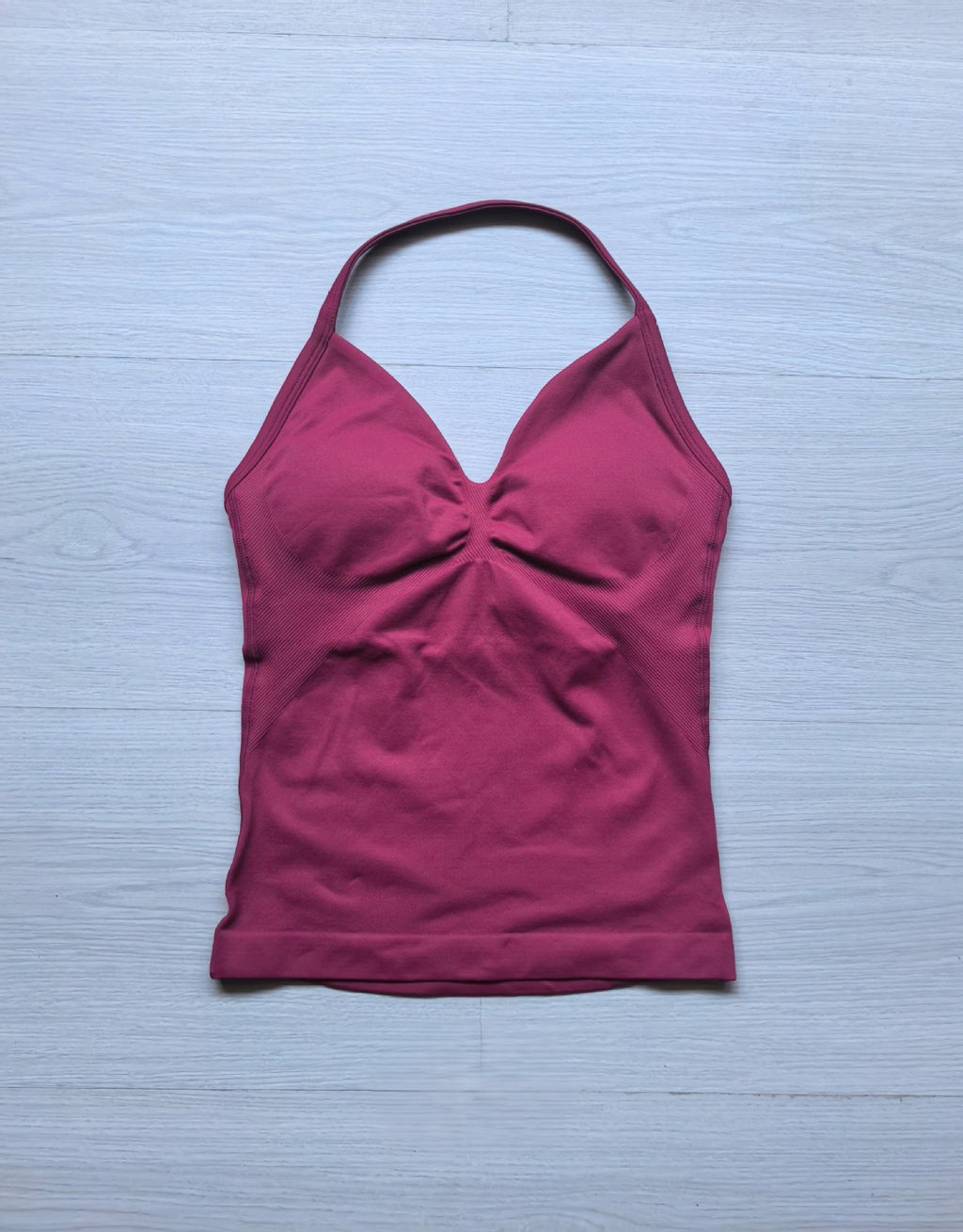 CT Matte Seamless Triple-Layer Halter Longline Tank