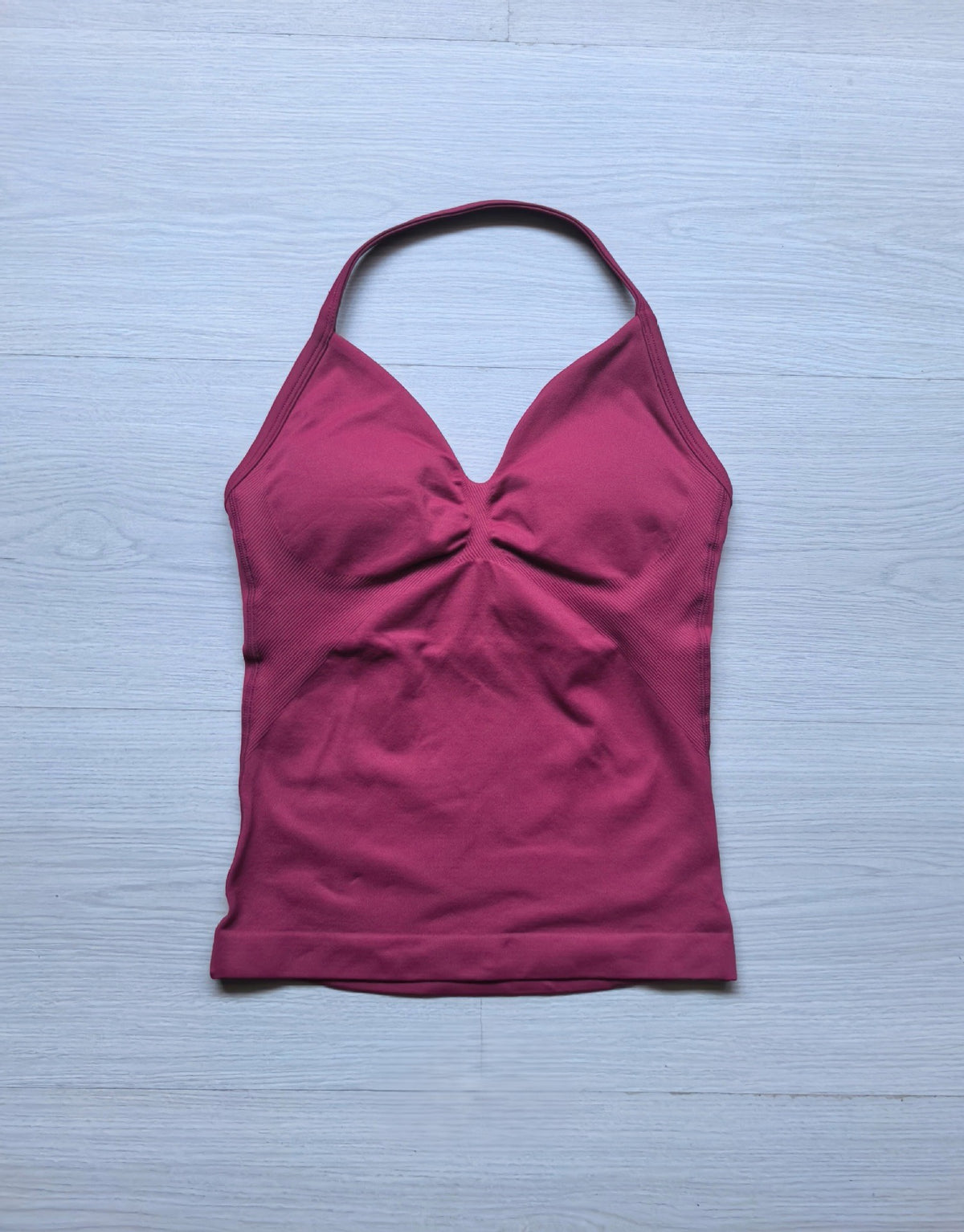 CT Matte Seamless Triple-Layer Halter Longline Tank