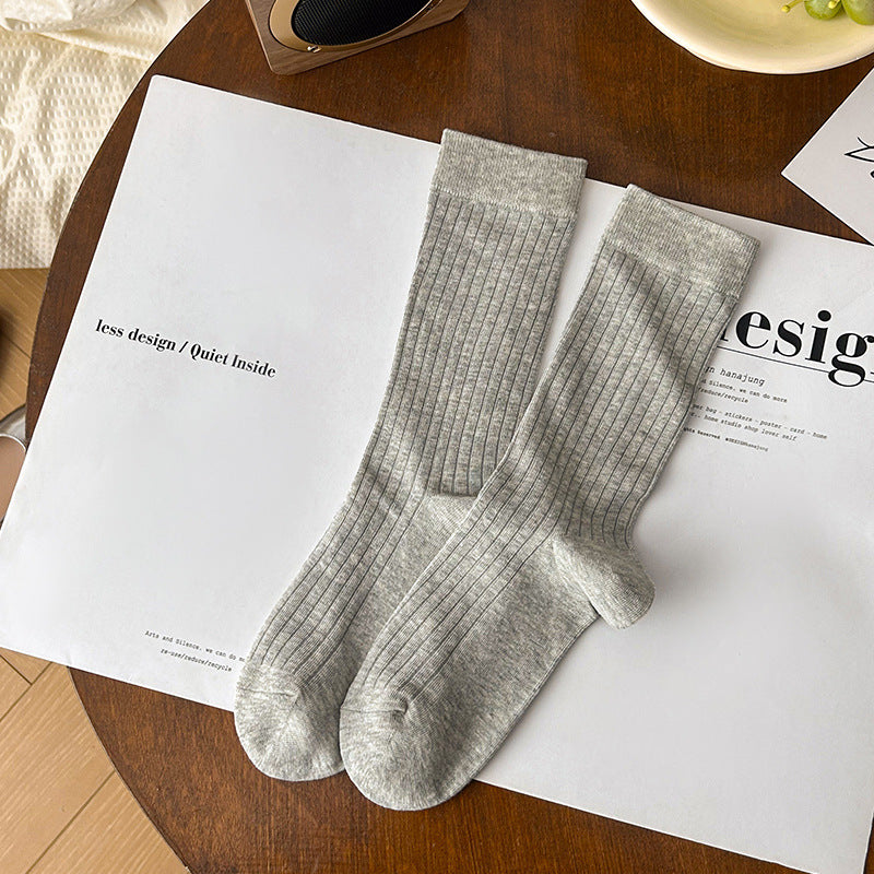 CT 4-Pack Women's Lightweight Ribbed Slouch Socks, Anti-Pilling Cotton Crew Socks