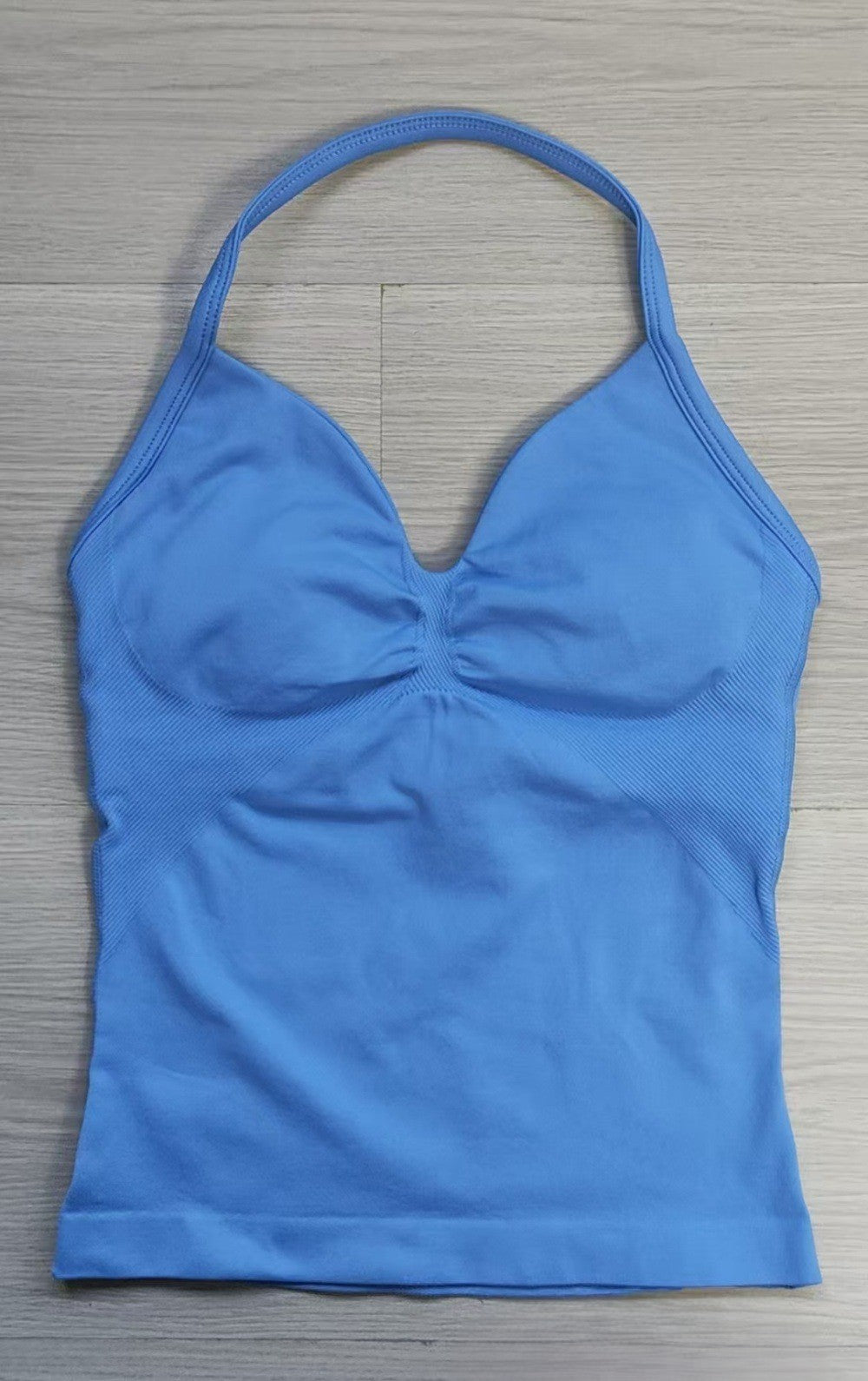 CT Matte Seamless Triple-Layer Halter Longline Tank
