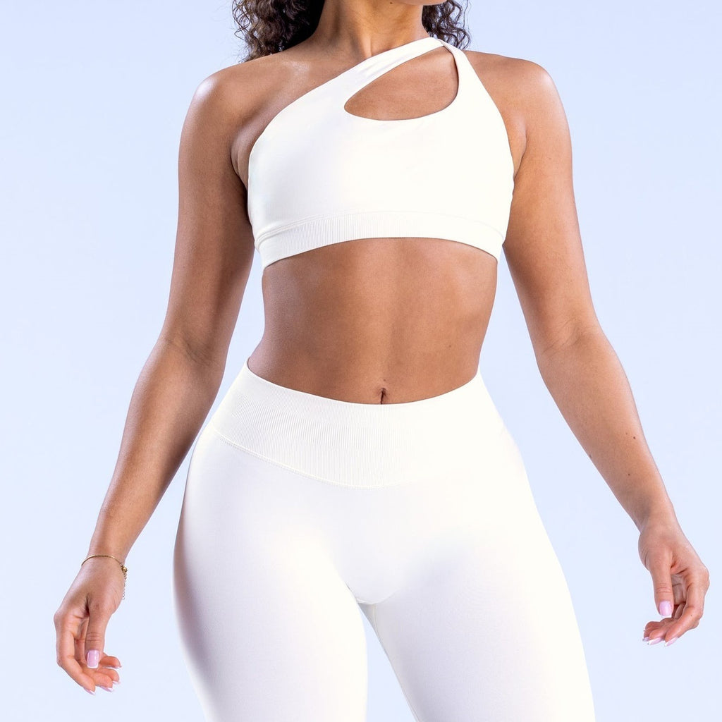 CT High-Stretch Halter Neck Workout Bra, Seamless Backless Fitness Top