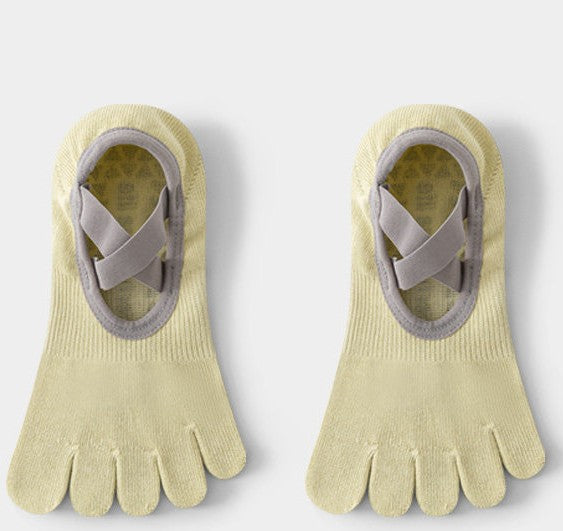 CT 4-Pack Breathable Strappy Yoga & Pilates Toe Socks