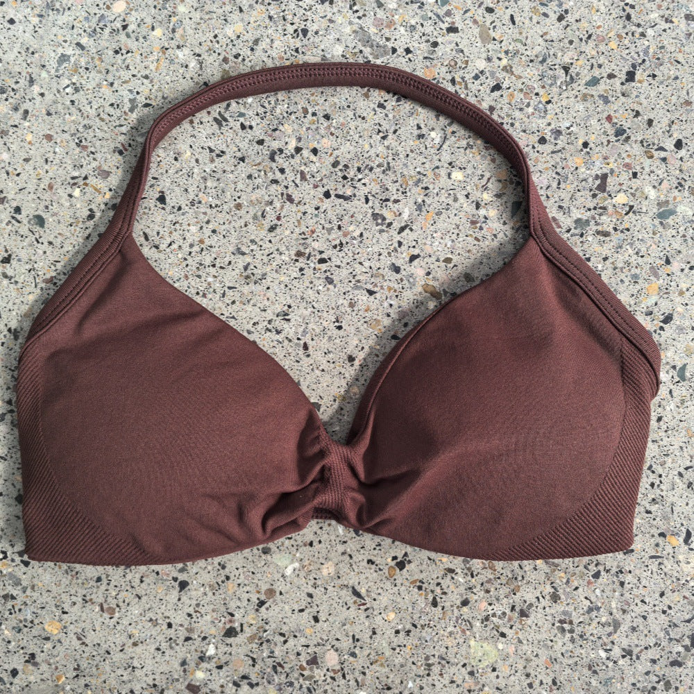 CT Seamless Ruched Halter Sports Bra