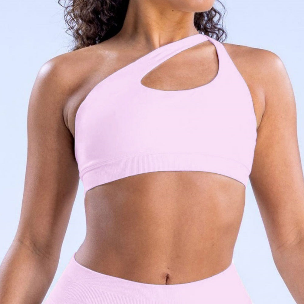 CT High-Stretch Halter Neck Workout Bra, Seamless Backless Fitness Top
