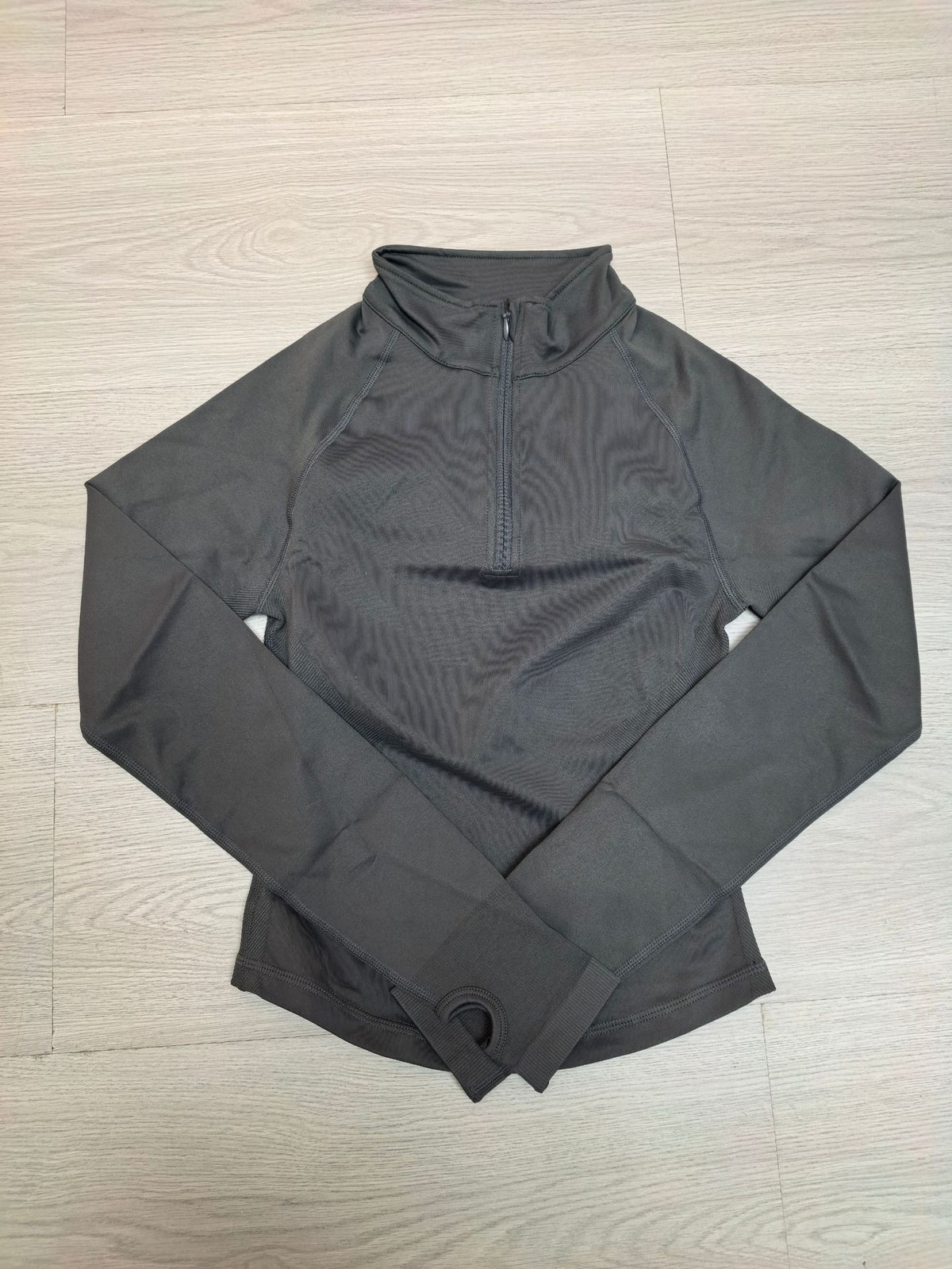 CT Women's Matte Nylon Half-Zip Long Sleeve Jacket, Slim Fit Workout Top