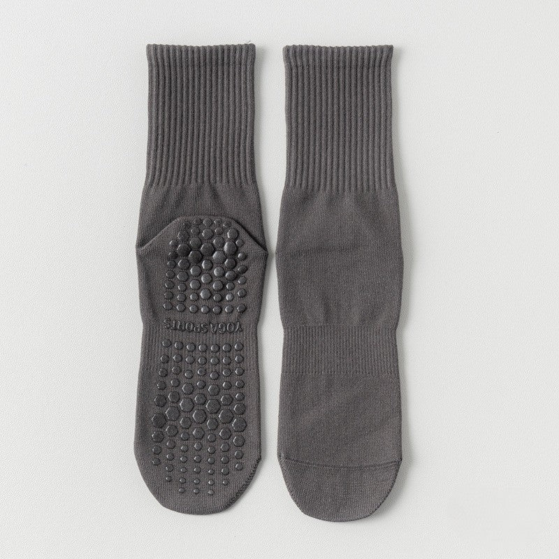 CT 4-Pack Cotton Crew Grip Socks for Yoga, Barre & Pilates