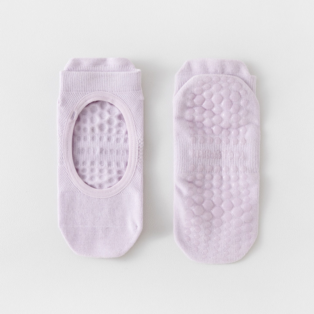 CT 4-Pack Women's Non-Slip Pilates Grip Socks, Lightweight Open-Top Yoga & Barre Socks