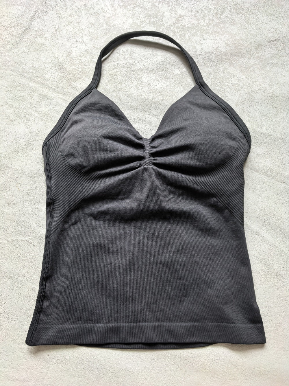 CT Matte Seamless Triple-Layer Halter Longline Tank