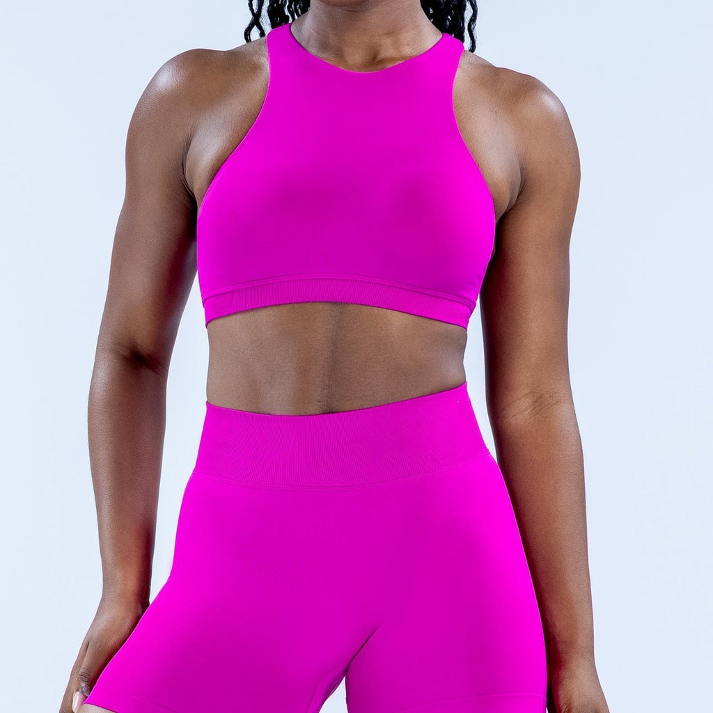 CT Form-Fitting Seamless Workout Bra, Thin Strap Sculpting Top
