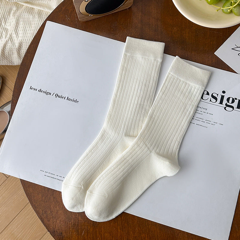 CT 4-Pack Women's Lightweight Ribbed Slouch Socks, Anti-Pilling Cotton Crew Socks