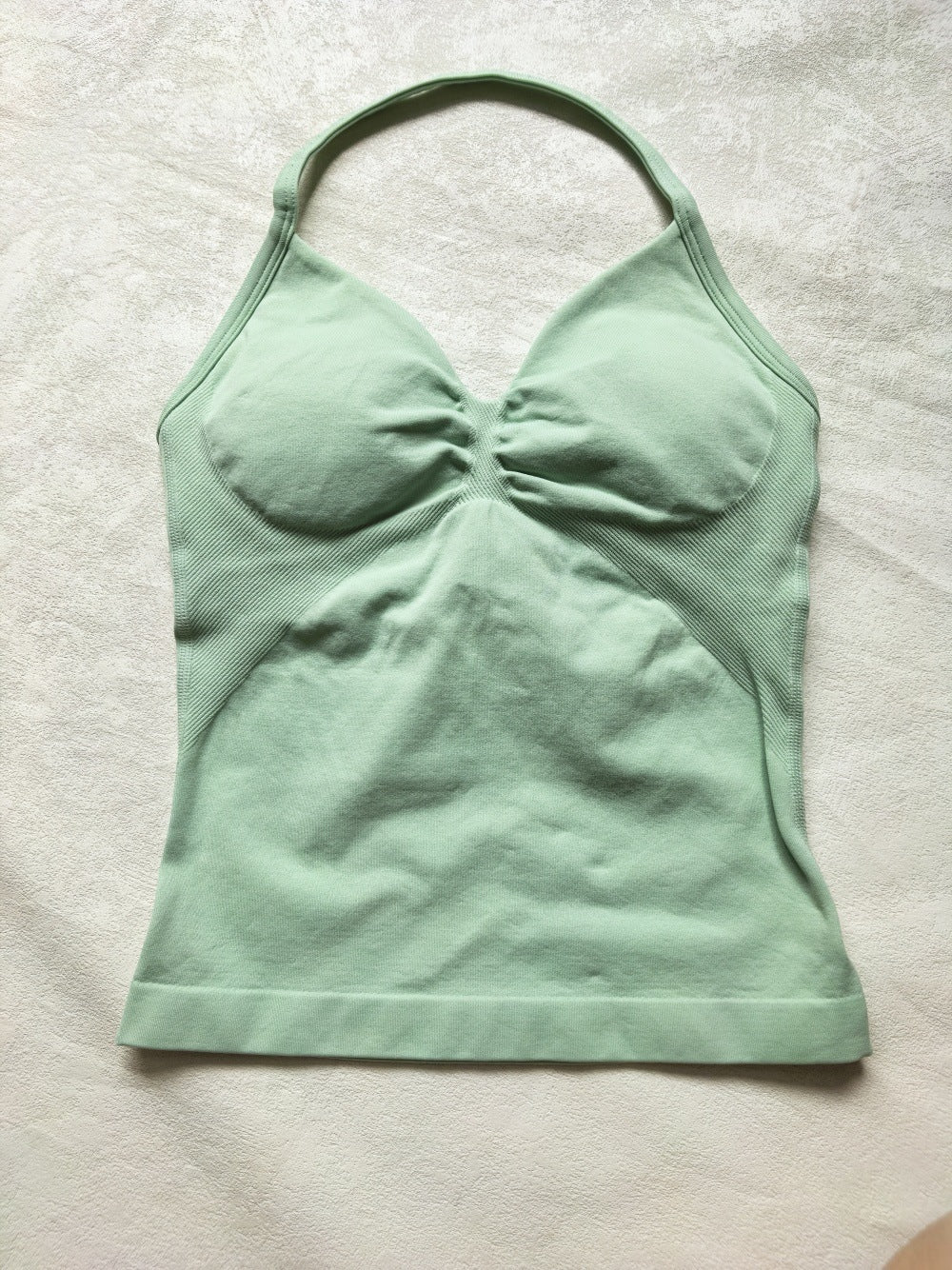CT Matte Seamless Triple-Layer Halter Longline Tank