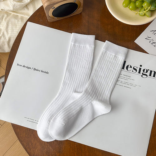 CT 4-Pack Women's Lightweight Ribbed Slouch Socks, Anti-Pilling Cotton Crew Socks