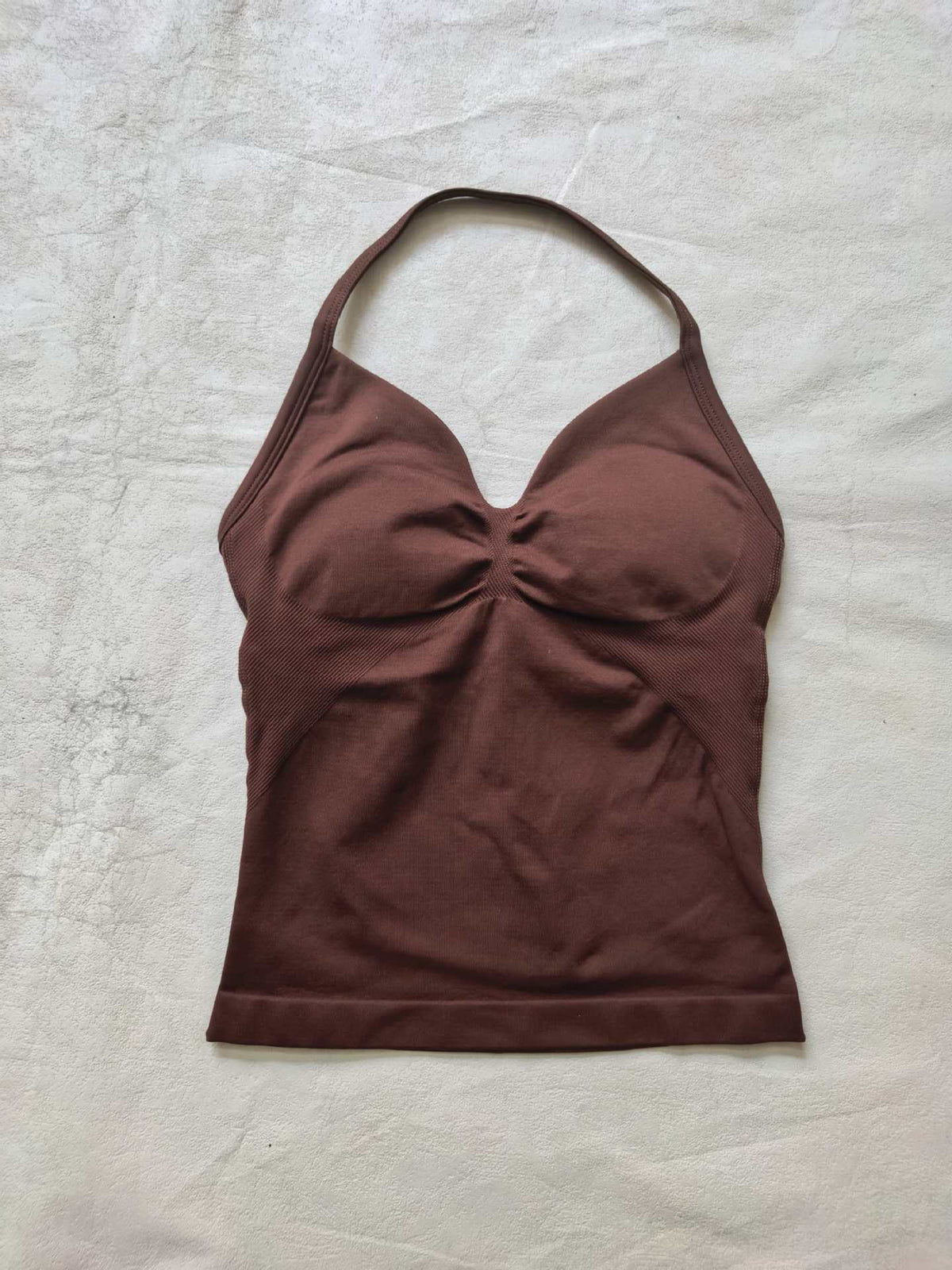 CT Matte Seamless Triple-Layer Halter Longline Tank