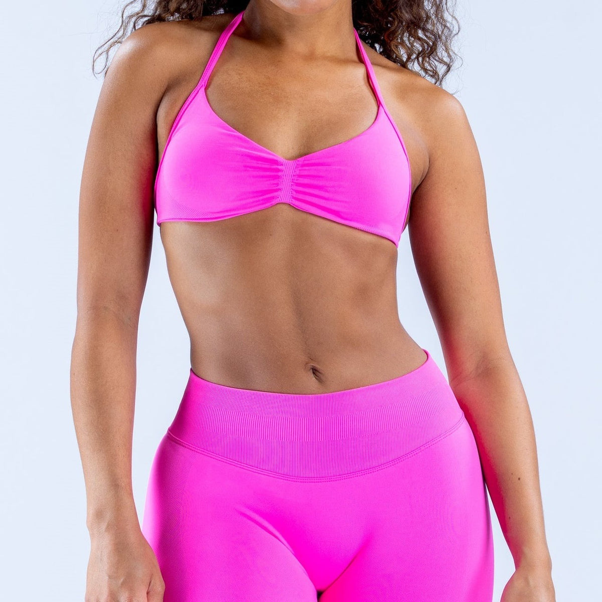 CT Seamless Ruched Halter Sports Bra