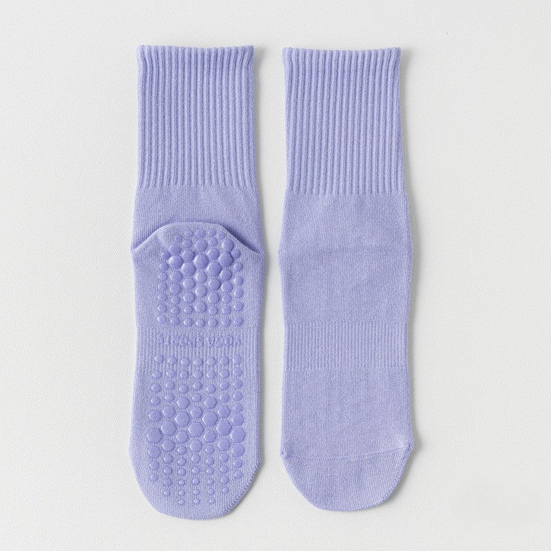 CT 4-Pack Cotton Crew Grip Socks for Yoga, Barre & Pilates