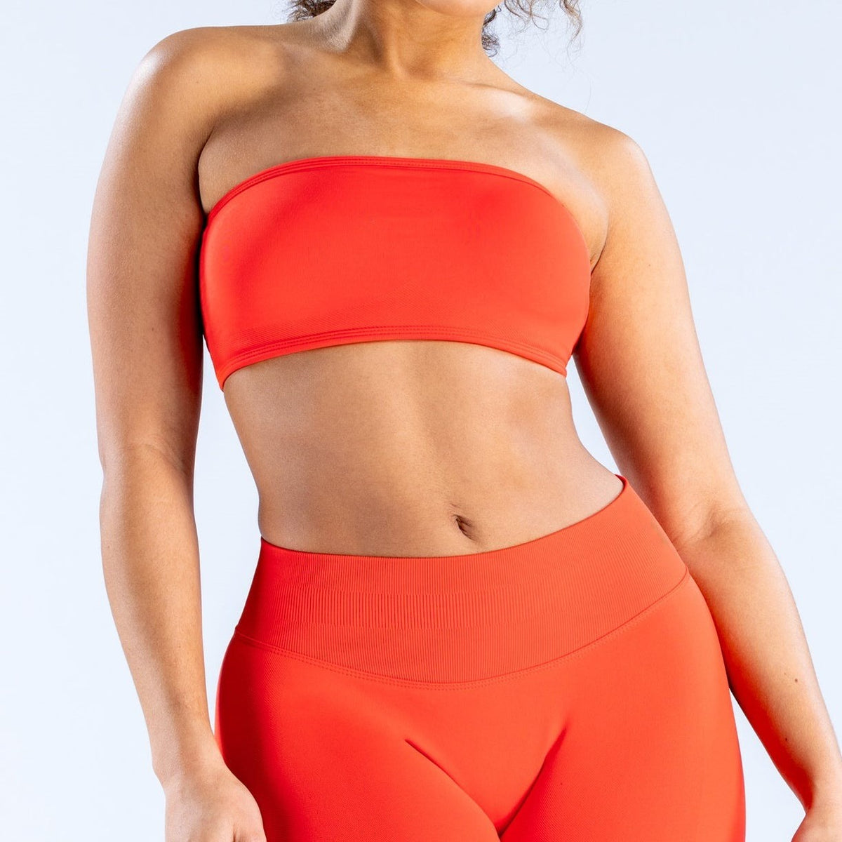 CT Women's High-Stretch Matte Nylon Sports Bra, Double-Strap Bandeau