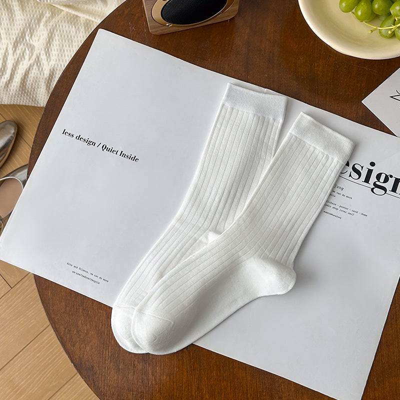 CT 4-Pack Women's Lightweight Ribbed Slouch Socks, Anti-Pilling Cotton Crew Socks