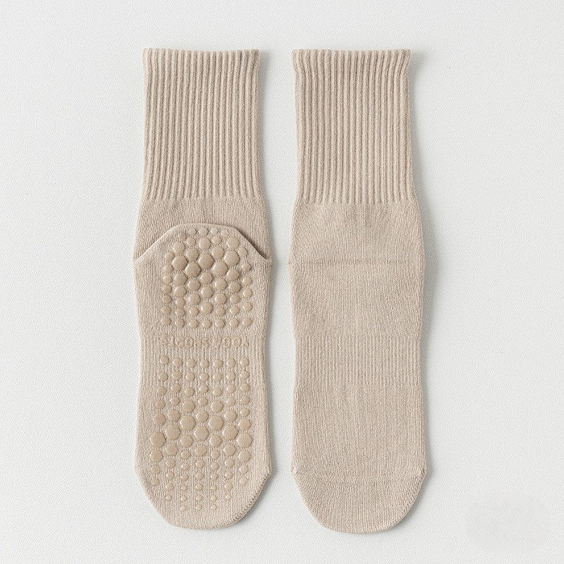 CT 4-Pack Cotton Crew Grip Socks for Yoga, Barre & Pilates