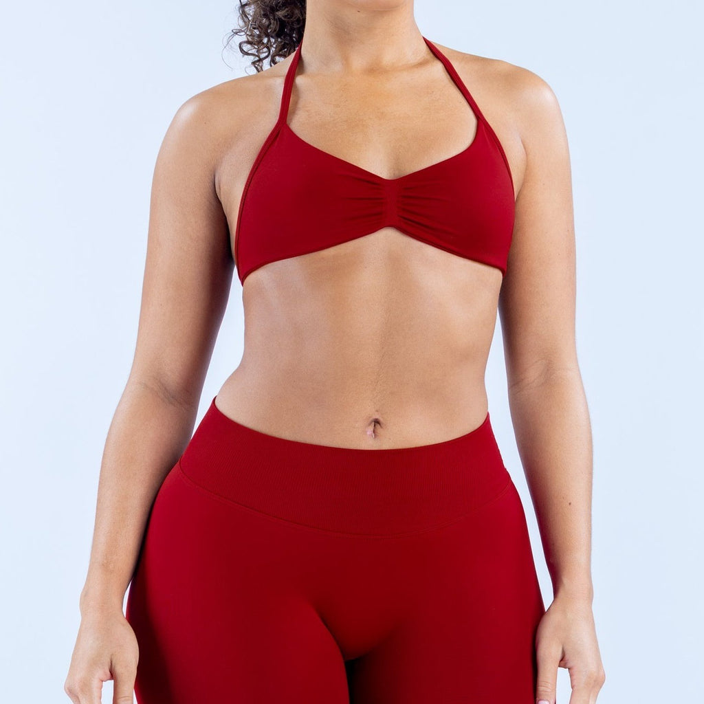 CT Seamless Ruched Halter Sports Bra