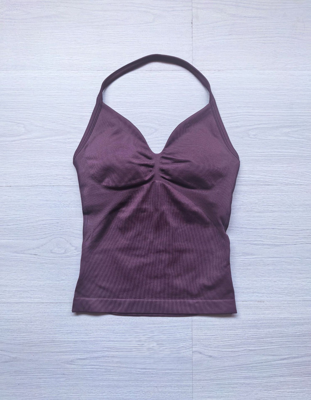 CT Matte Seamless Triple-Layer Halter Longline Tank